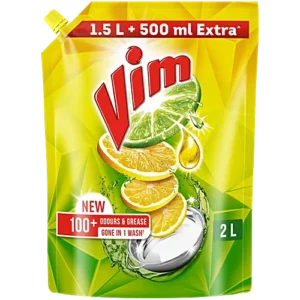 Vim Fresh Lemon Fragrance Dishwash Liquid Gel Refill Pack, 2 L Pouch